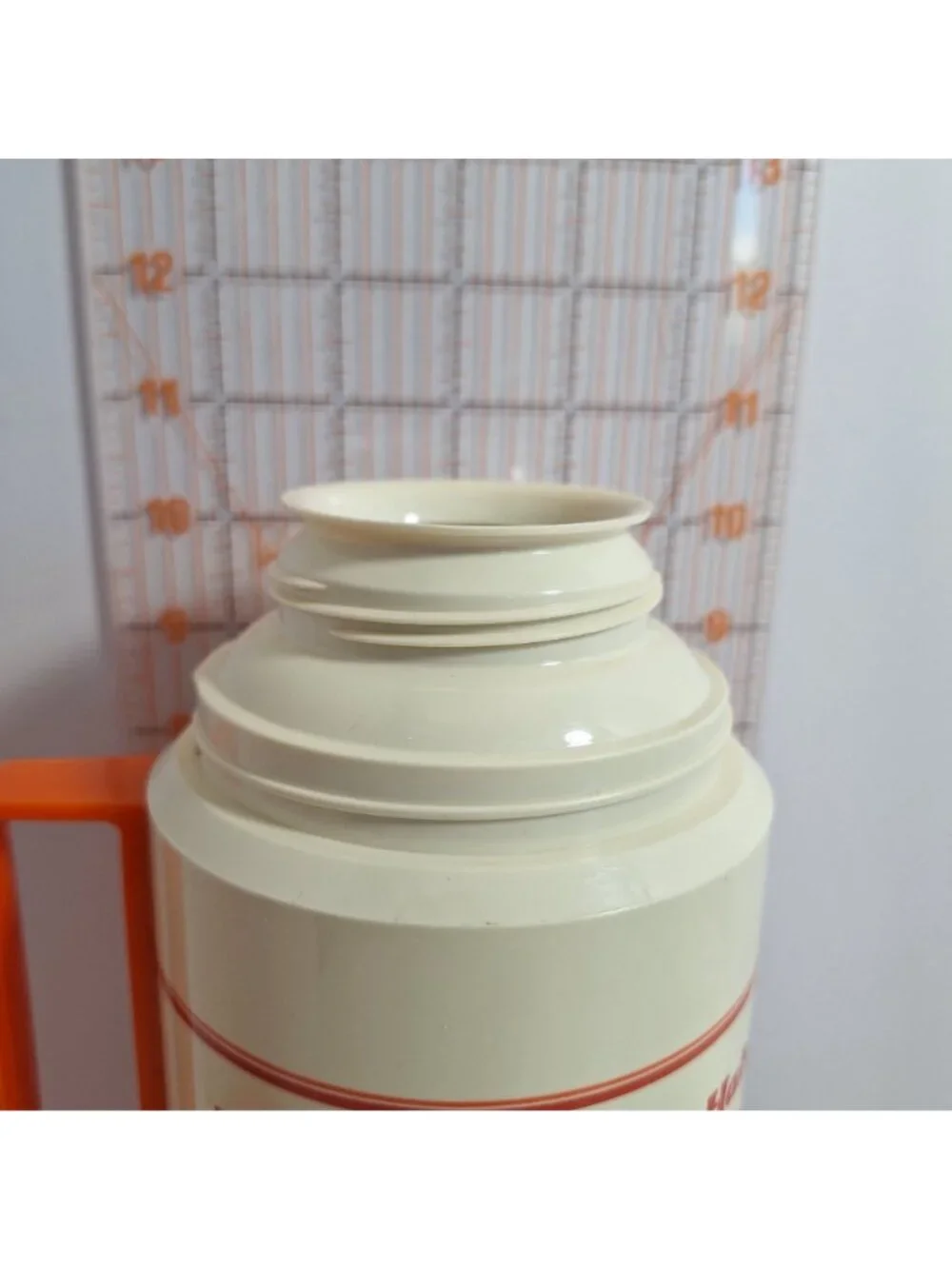GETTY Thermos Make Safety A Habit Slogan Logo Orange Vintage 1970s